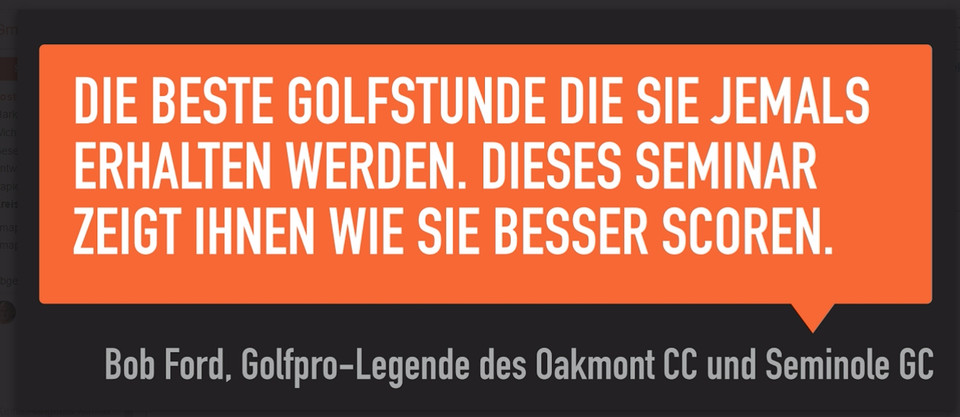 Die beste Golfstunde LSW